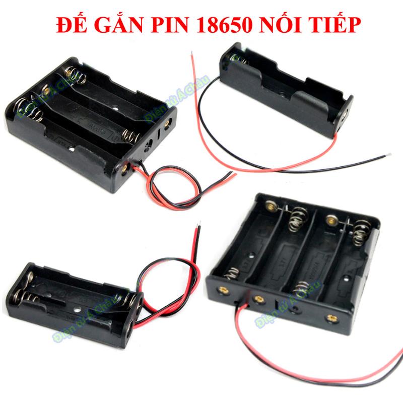 Đế gắn pin 18650 SONG SONG - khay đựng pin có dây - đế lò xo gắn pin 1/2/3/4…