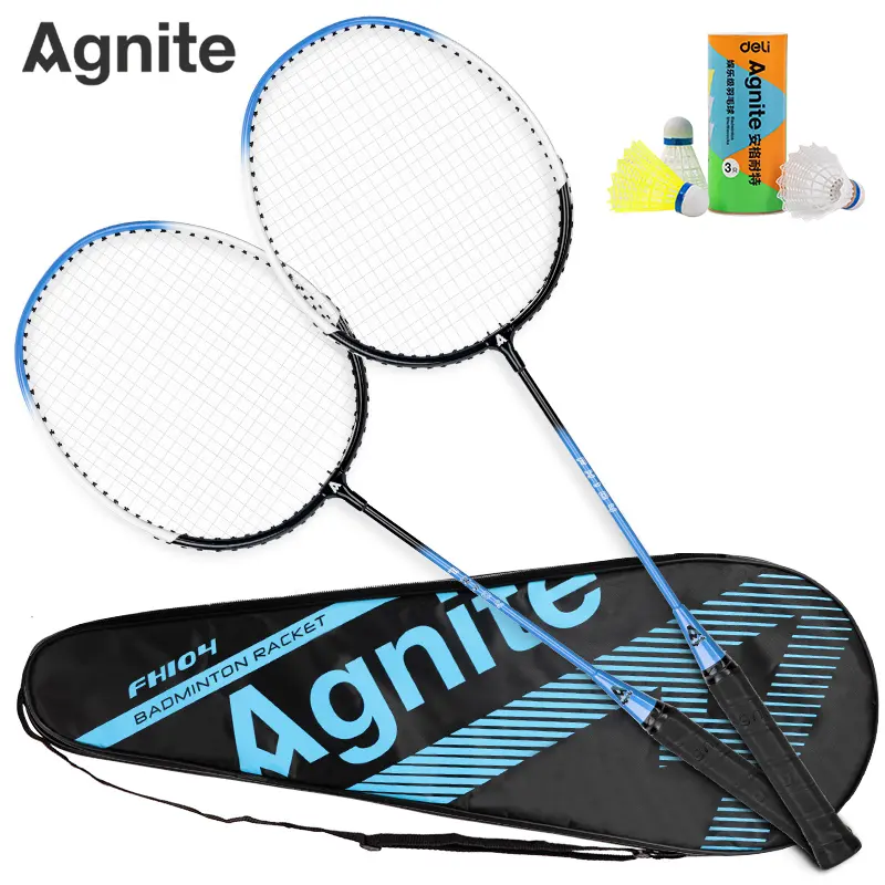 Agnite Raket Bulutangkis / Badminton Racket Isi 2 Gratis Tas dan Kok FH104 1