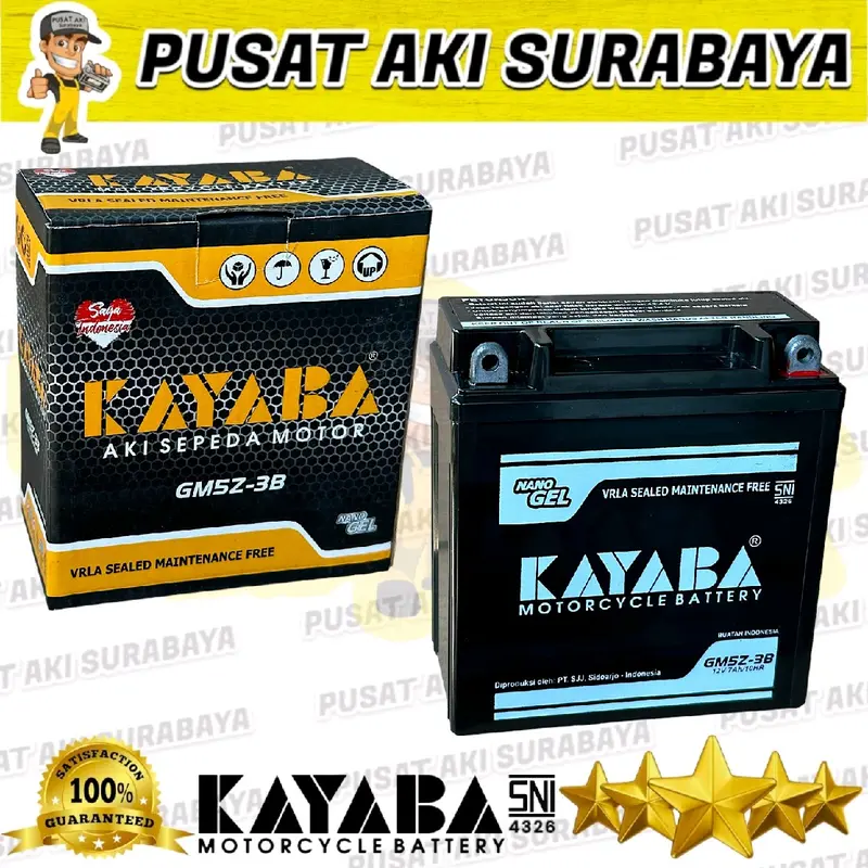 PUSAT AKI KERING KAYABA GT6A GM5Z 12 VOLT 7 AMPER UNTUK MOTOR VEGA ZR TITAN KAZE FIT X MTX5AL YB5LB YT7C GT6A 4