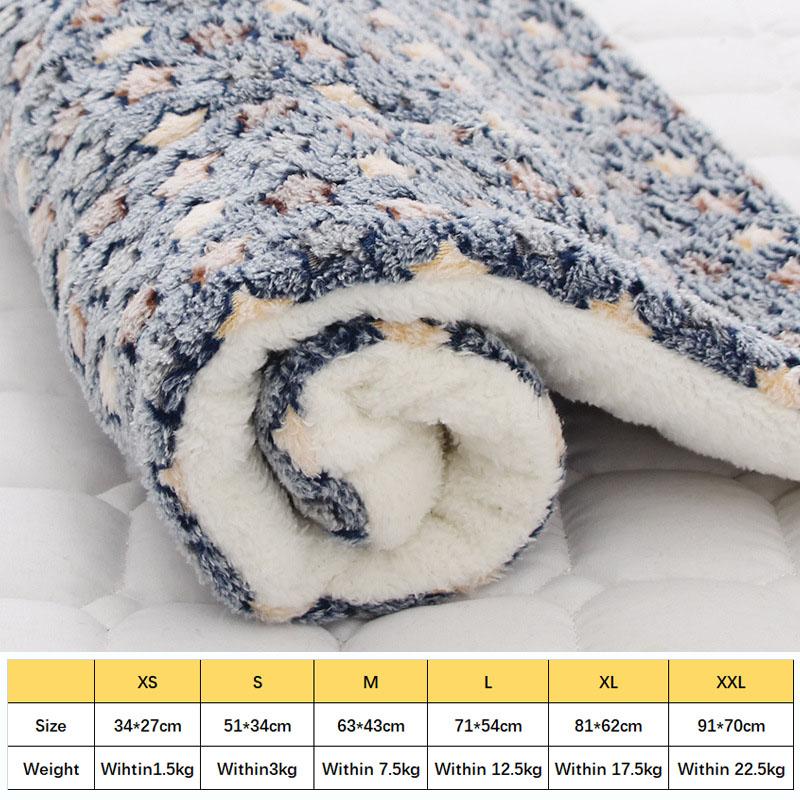 Đệm Ngủ Vải Flanen Mềm Dày Cho Thú Cưng, Chăn Lông Thú Cưng, Nệm Cho Chó, Mèo, Sofa, Thảm Gia Đình, Gối Cho Chó Ấm Áp 3