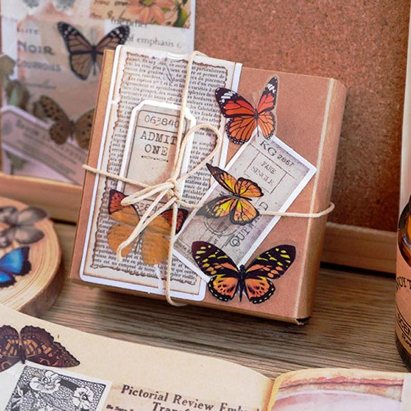 Product Introduction of Nhãn Dán Album Nhật Ký, 40 Cái, Thiết Kế Hình Bướm Đầy Màu Sắc, Phong Cách Cổ Điển, Không Thấm Nước, Nhãn Dán Văn Phòng Phẩm, Chất Liệu PET, Thích Hợp Cho Di Động, Sổ Lưu Niệm, Nhãn Dán Văn Phòng Phẩm 10