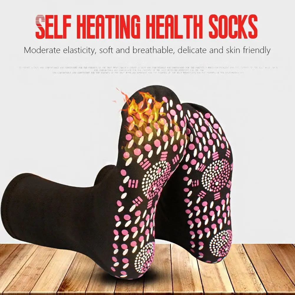 Winter Self-Heating Socks Thermal Heated Socks Soft Elastic Thicken Anti-Slip Socks For Women Men Outdoor Cycling Ski Tube Sock