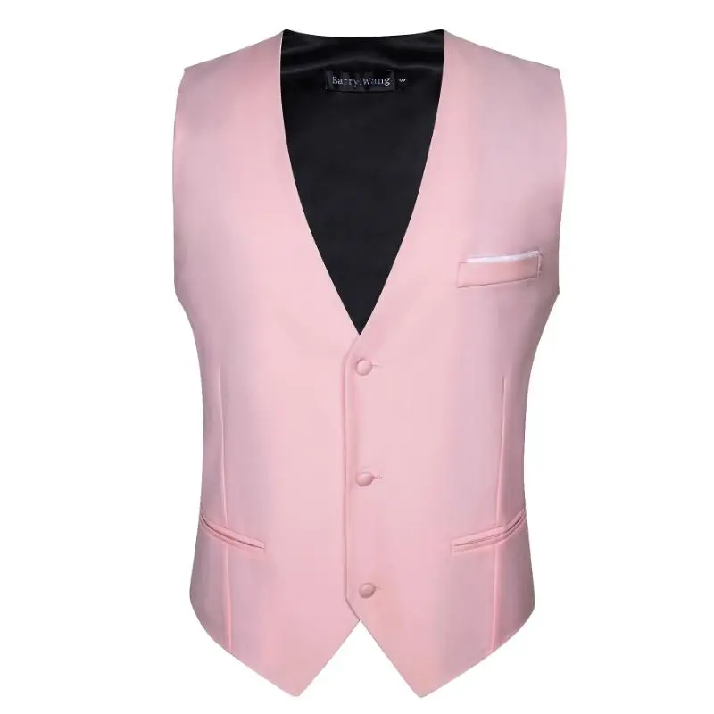 Men's Vest Tie Set Black Floral Suit Waistcoat Flower Vest Set for Business 3