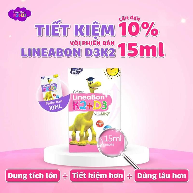 Product Introduction of Vitamin d3k2 LineaBon 10ml giúp bé phát triển chiều cao[ kèm quà]  Cho Bé_tết 1