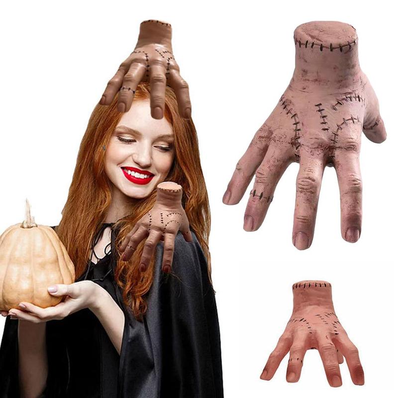 Product Introduction of Wednesday Addams Cosplay Model Hand Addams Family Halloween Toy Car Costume Office Prank Props V0U5 14