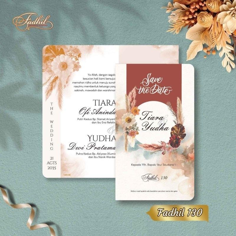 Undangan Pernikahan Kekinian  FADHIL 130 Elegan Modern Paket Lengkap 100 PCS Gratis Label & Plastik - JanjiKita | Default