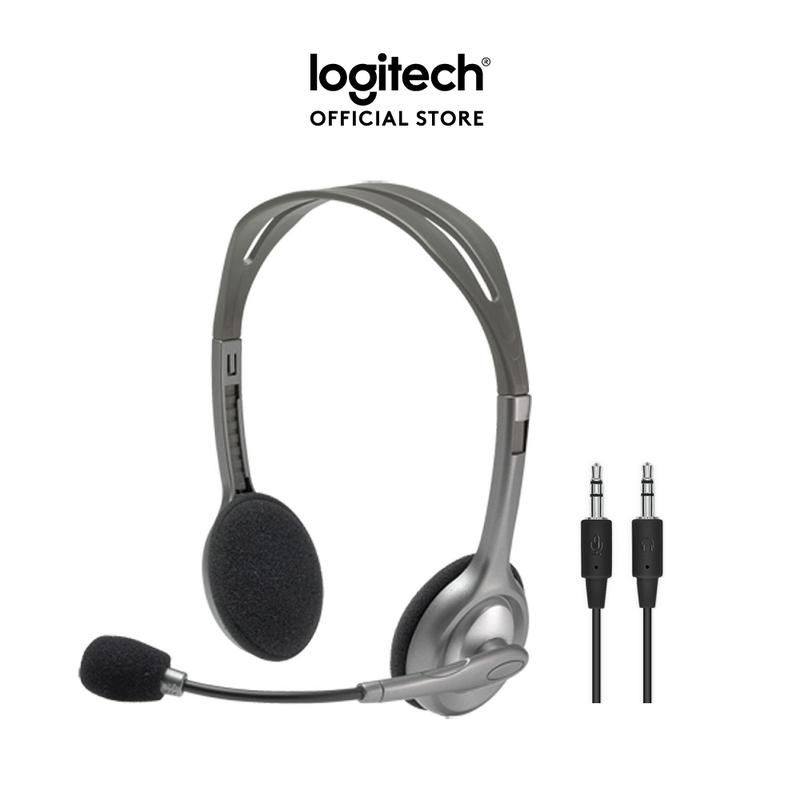 Tai nghe chụp tai Logitech H110 - 2 jack 3.5mm, Mic khử giảm tiếng ồn, âm thanh nổi Nhét Tai