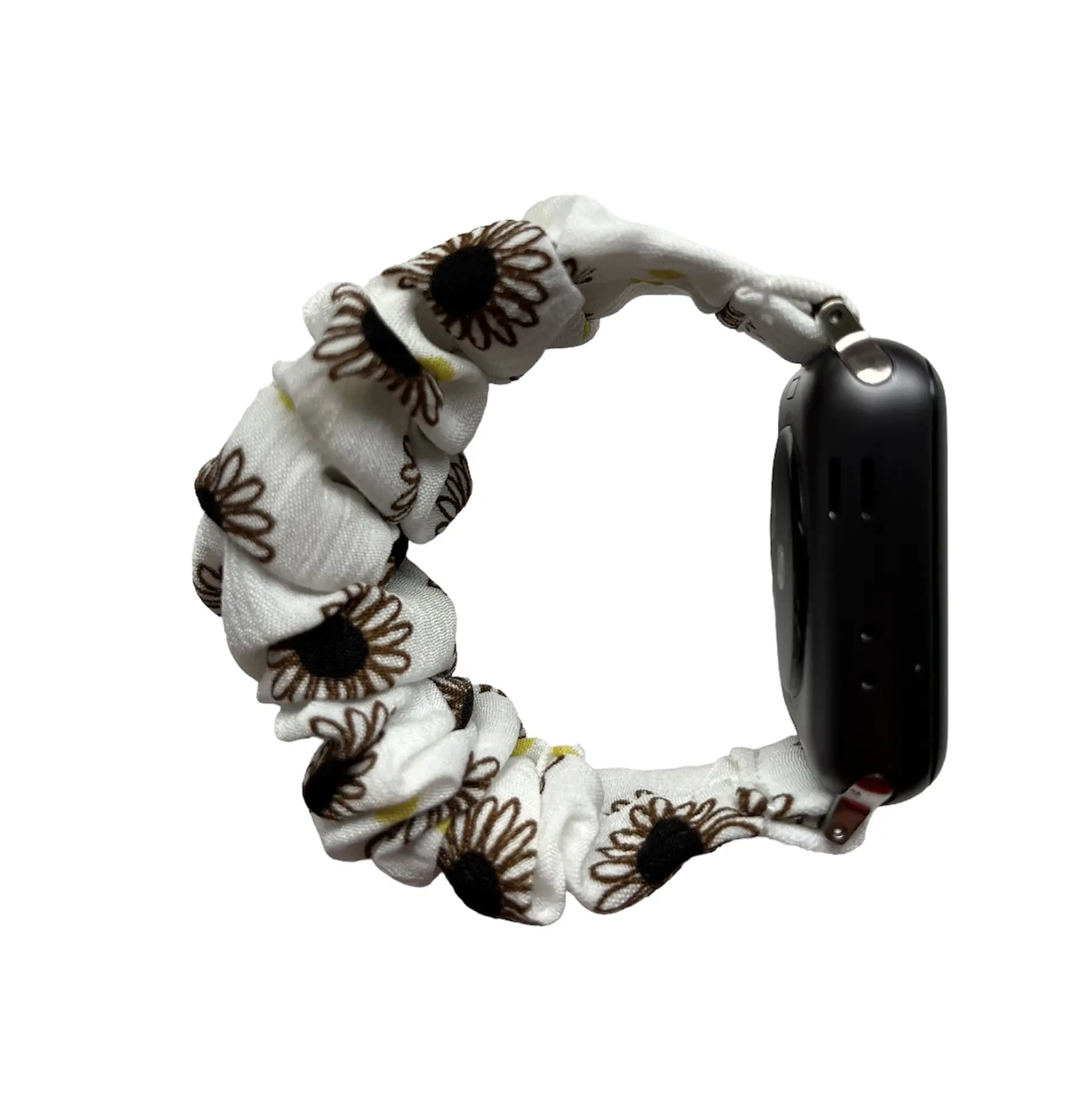 White Daisy Apple Watch Scrunchie band