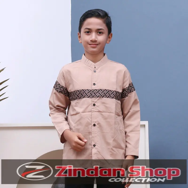 Paket Hemat 70 Ribu Dapat 3 Pcs Baju Koko Anak Laki-laki Atasan Polos Kombinasi Setrip Batik Katun Muslim Panjang Setelan Motif Peci Pendek Nyaman Navy Kurta Dewasa 5