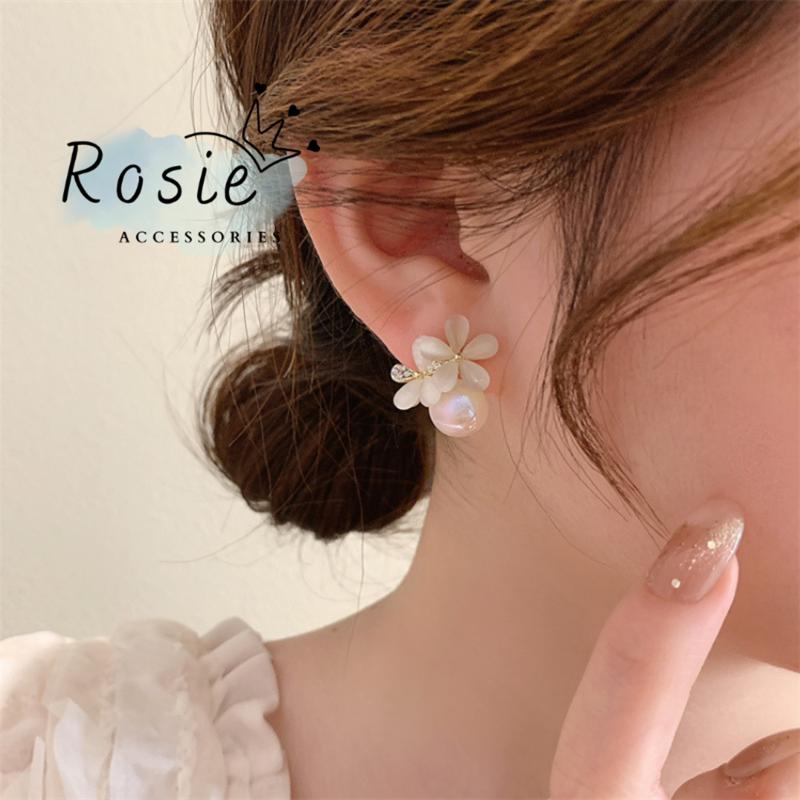    Mã 2  Khuyên Tai Nữ Đính Ngọc Trai Nhận Tạo Cao Cấp Không Gỉ Không Đen TiTan 