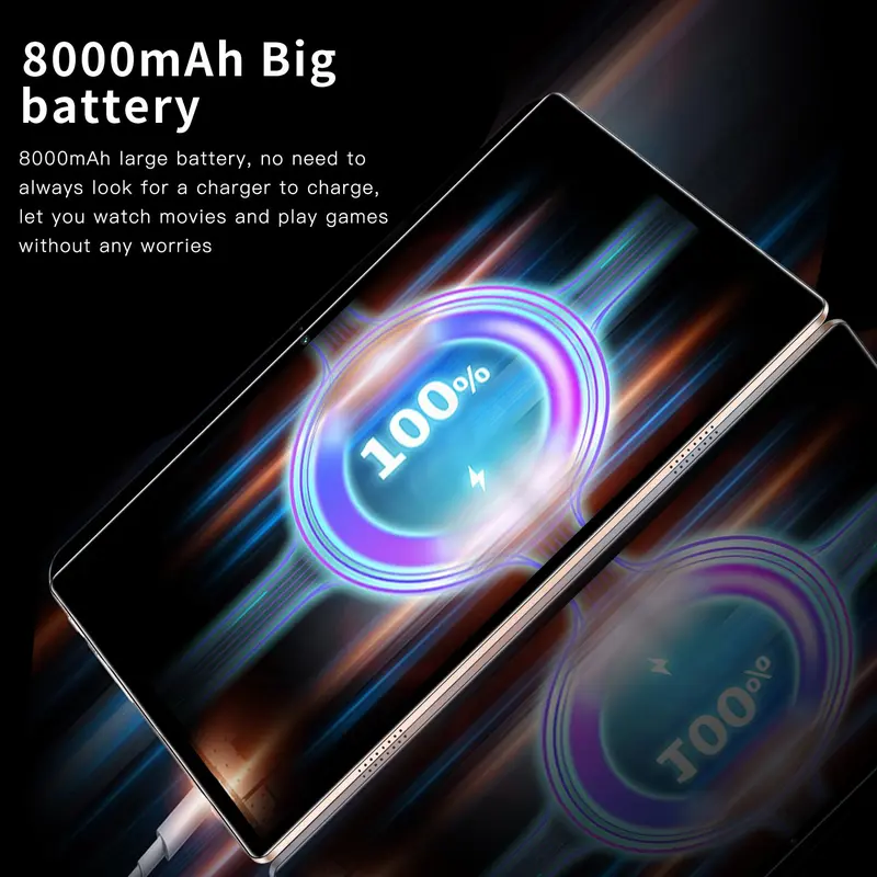 10.1 Inch Tablet, 128GB ROM & 12GB RAM, 5G WiFi Bluetooth-compatible GPS, Multifunctional 2 in 1 Wireless Tablet with Keyboard Mouse Set 5