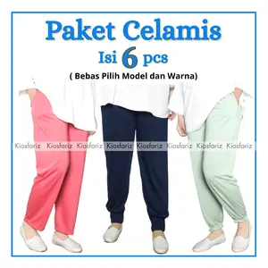 Celamis Isi 6 Panjang | Celana Dalaman Gamis | Celana Kulot | Celana Tidur | Inner Pants | Celana Muslim | Dalaman Gamis | Celana Wanita Muslimah | Bawahan Muslim | Celana Gamis Murah | Celana Gamis | Celamis Kaos Rayon |Celana Dalaman Gamis Kaos Melar