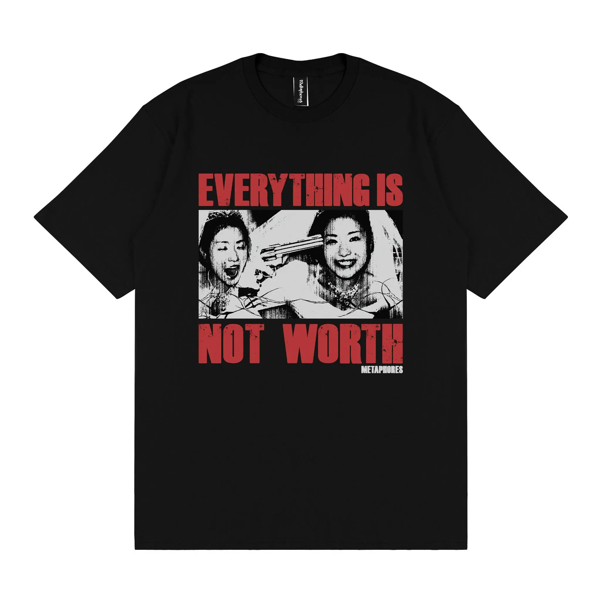 Metaphores Heavyweight T-shirt 16s Not Worth - Black