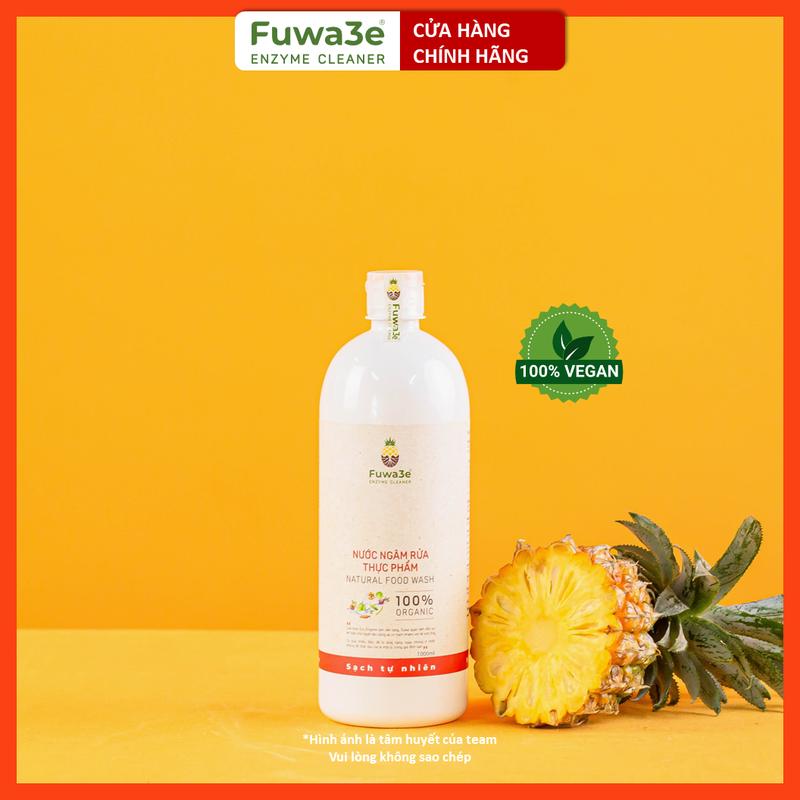 Bộ 3 chai Nước ngâm rửa rau củ quả enzyme sinh học từ vỏ dứa Fuwa3e 1L- làm sạch vi khuẩn, thuốc trừ sâu 2