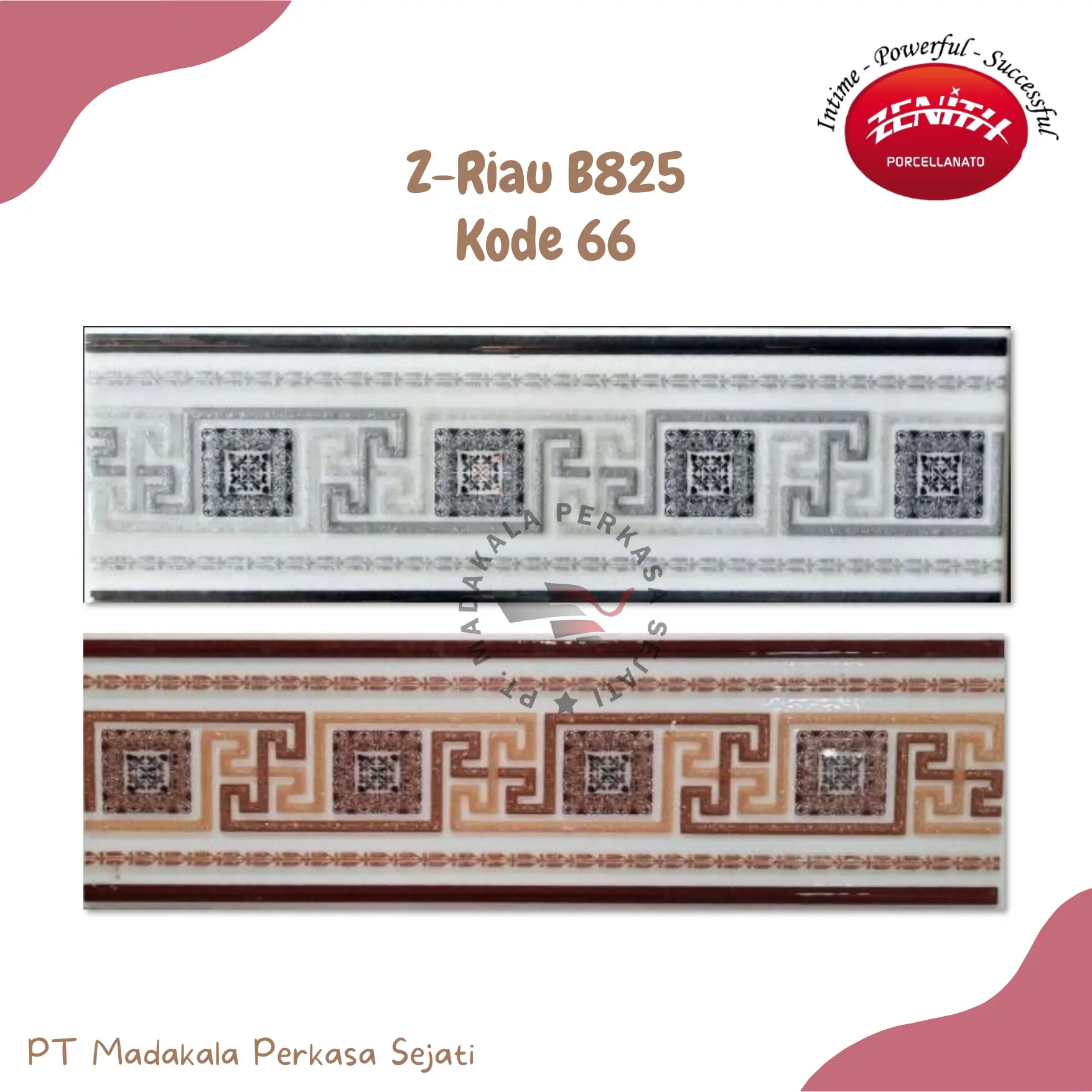 Keramik Dinding List Glitter Ukuran 8x25cm (Z-Riau B825/66)