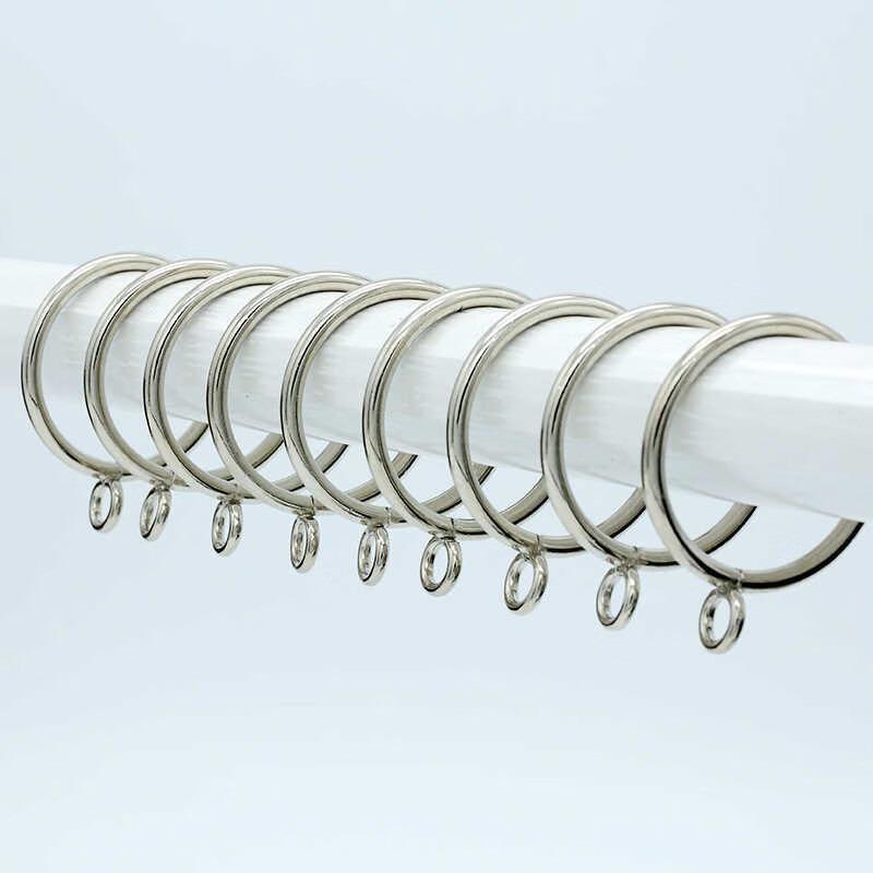Vòng treo rèm kim loại đặc, phụ kiện rèm cửa, rèm tắm - 10 cái (đường kính trong 45mm, màu bạc) 4