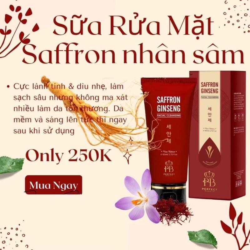 Sữa rửa mặt saffron nhân sâm 0
