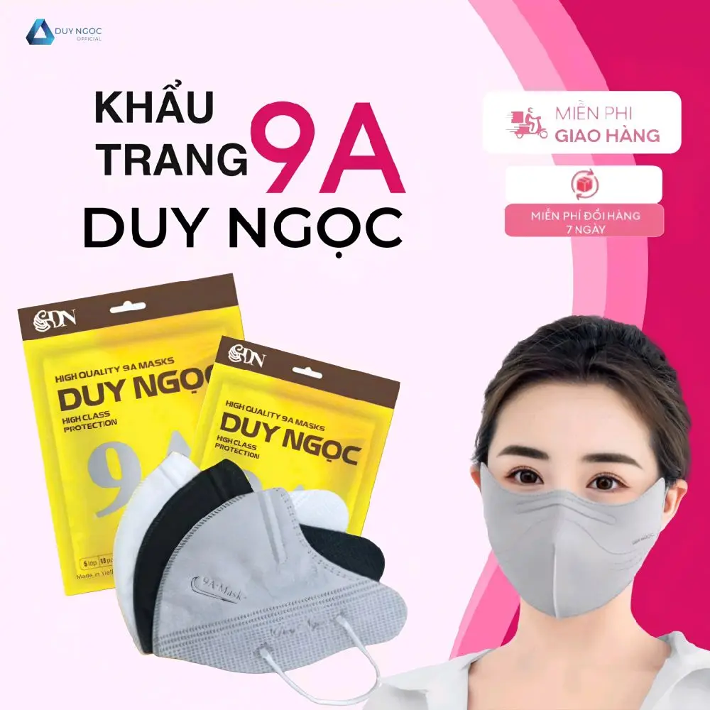 [100 Chiếc] Khẩu Trang 9A 5 Lớp Duy Ngọc - Chống Nắng Toàn Diện, Che Phủ Tốt, lọc bụi Kháng khuẩn, Hottrend 2025 (đủ màu) - Phụ Kiện, Che Mặt, Accessories