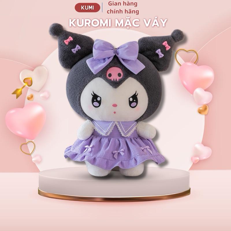 Gấu bông Kuromi My Melody váy nơ tím hồng cute thú nhồi bông đáng yêu gấu bông cao cấp quà tặng sinh nhật cho bé gái Thú Bông Đồ Chơi