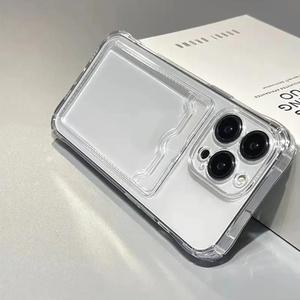 Funda para celular transparente con ranura para tarjetas, 1 unidad de cubierta protectora para celular, fundas todo incluido compatibles con iPhone 11 12 13 14 15 Pro Max y iPhone 15 14 Plus, accesorio para celular