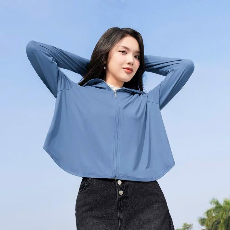 Áo Chống Nắng Nữ Umi Dáng Cánh Dơi Nỉ Dày Dặn Với Mũ To Bảo Vệ Da Chống UV 2