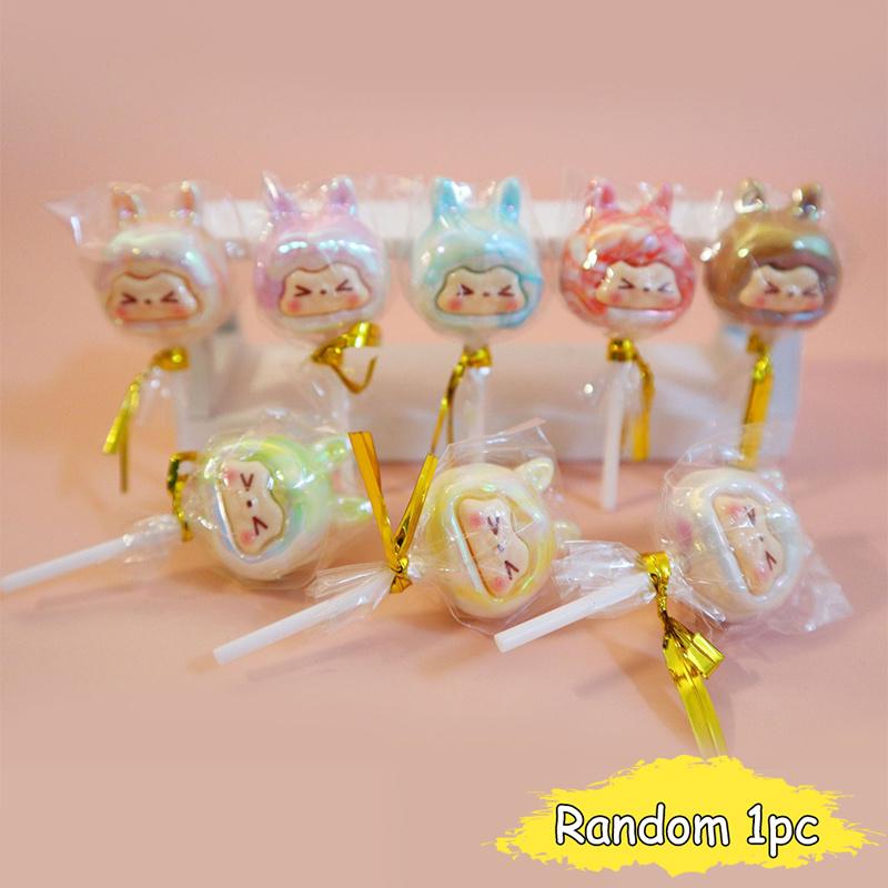 Product Introduction of Multi-colour KIKI Lollipop Mini Figure Random 1pc Electroplating Cute Cartoon Ornament Toys Accessories 7
