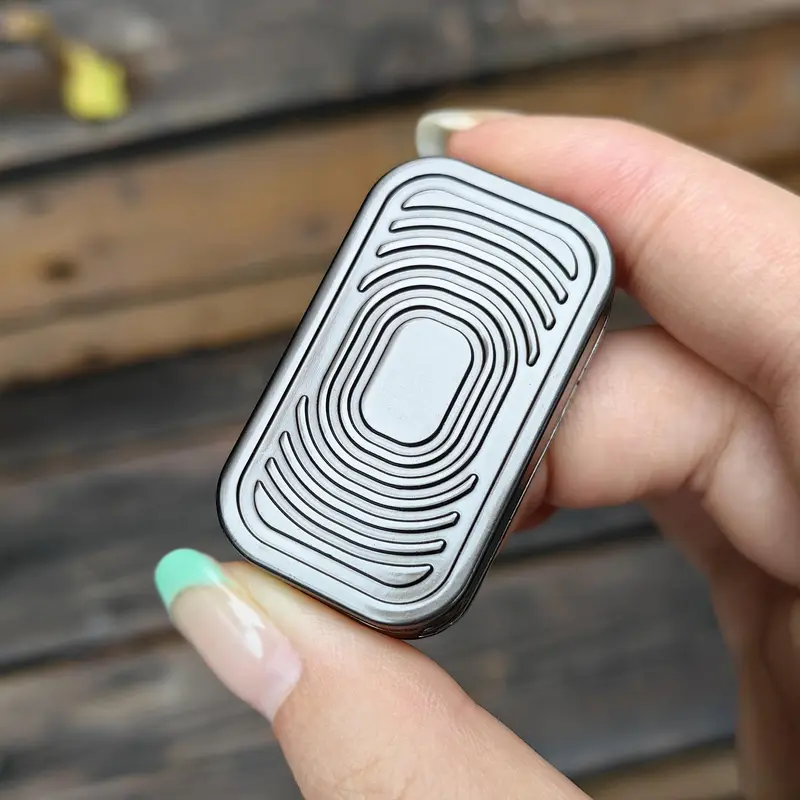 Magnetic Fidget Spinner, Metal Fidget Toy, EDC Decompression Push Card Coin, Sound Relieve Anxiety Toy, Gift for Men & Women 4