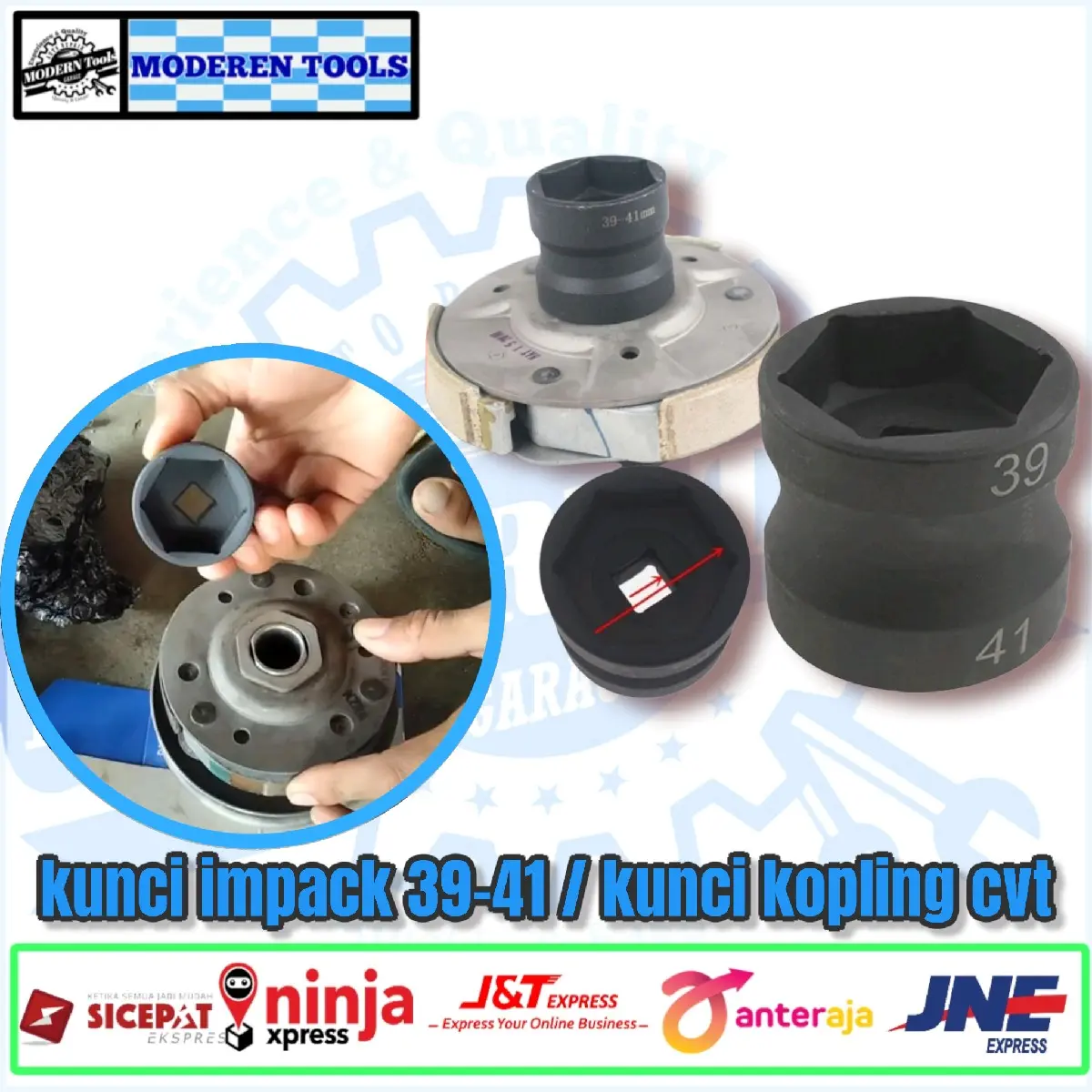 Double Head Socket Mata Sock Blok CVT  39x41 mm / Kunci Shock Sok CVT 1/2