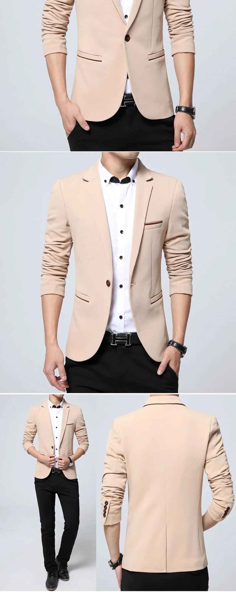 Product Introduction of Men blazer 2024 Autumn New Boutique Slim Fit Suit Jacket/male Business solid Casial Party Dress Suit Coat Fashion men clothing 11