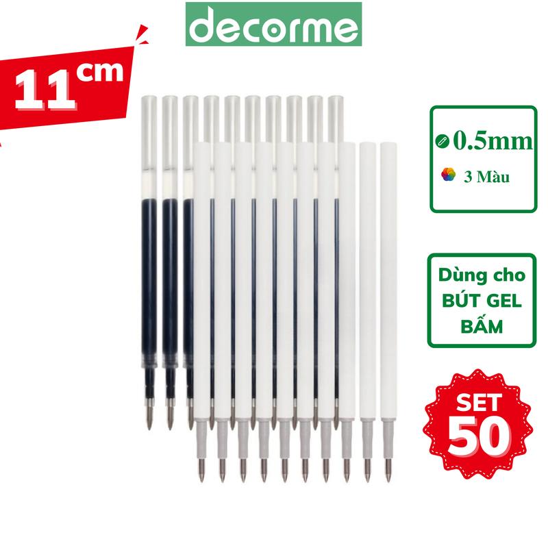  Ruột bút bấm ngòi bút 11cm dùng cho bút gel bấm 