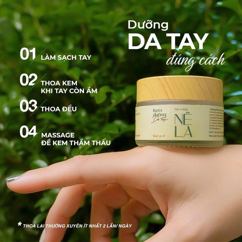  Nêla Kem Dưỡng Da Tay Hương Nước Hoa Pháp 30g Sáng Da Mềm Mịn Dưỡng Ẩm Sâu 24h Chống Lão Hóa Hạn Chế Khô Ráp Nứt Nẻ An Toàn Cho Da Nhạy Cảm 