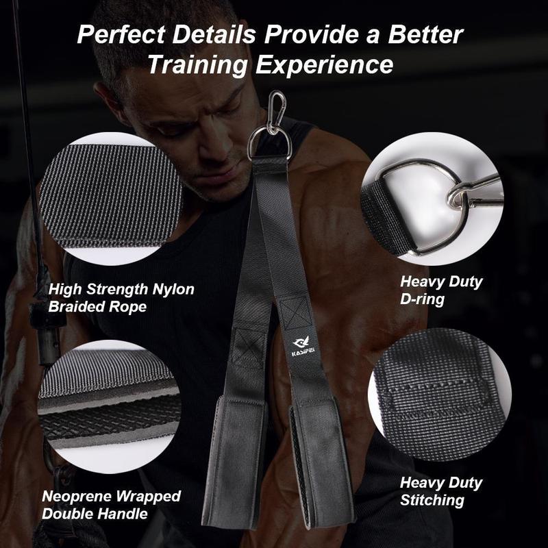 Portable Tricep Rope, 1 Count Adjustable Dual Handle Tricep Pull Down Rope, Professional Fitness Equipment For Home Gym Workout, Gymtok 3