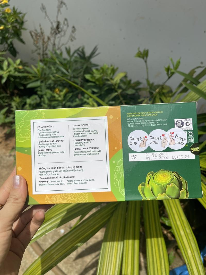 Product Introduction of Dcnv cao ống atiso ngọc thảo 10 ống 1 hộp date 7/2026 2