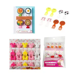 Tusukan Bento Karakter Ball Pizza Minnie Garpu HelloKitty Garpu Mini Bento