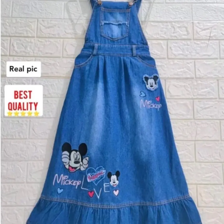 Overall rok jeans anak usia 6-10 th