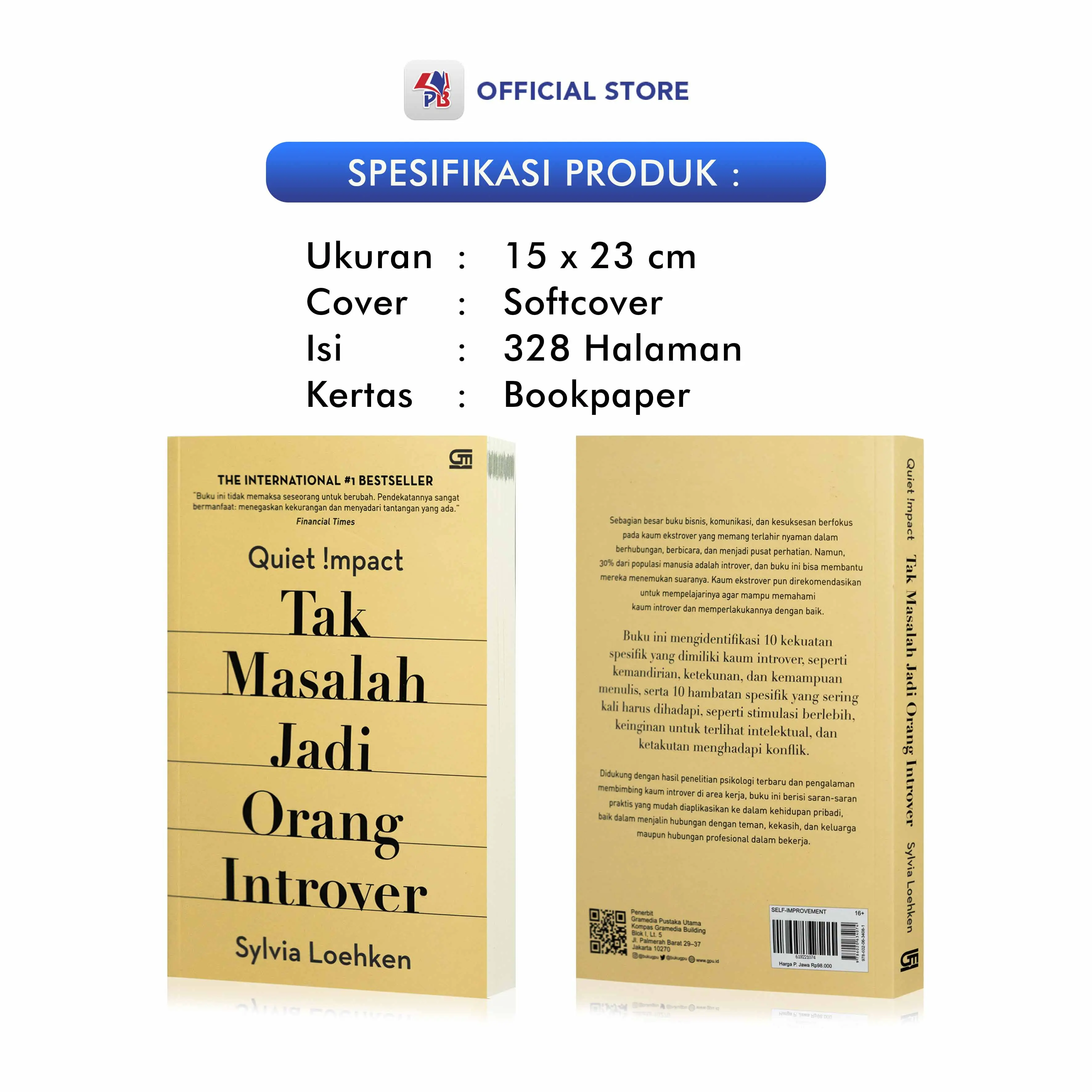 Buku Self Improvement QUIET IMPACT : Tak Masalah Jadi Orang Introver - Sylvia Loehken / GRAMEDIA PUSTAKA UTAMA - GPU Buku Self Improvement QUIET IMPACT : Tak Masalah Jadi Orang Introver - Sylvia Loehken / GRAMEDIA PUSTAKA UTAMA - GPU
