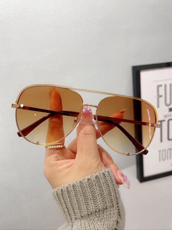 Unisex Simple Style Plain Color Sunglasses, Summer Vintage Trendy Sunglasses for Everyday Use, Fashion Accessories for Outdoor Activities 6