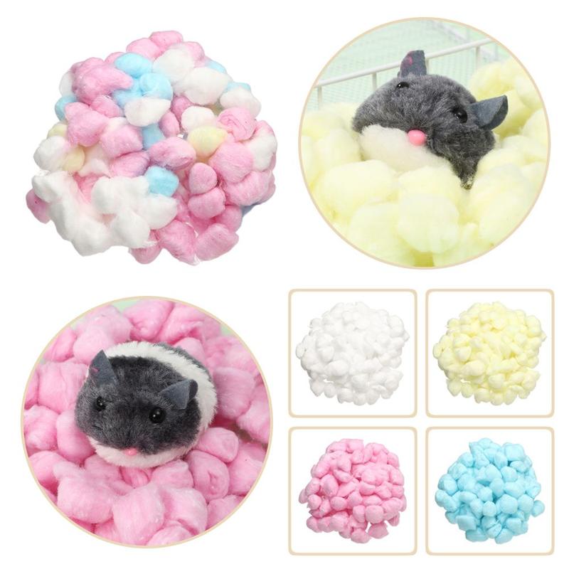 100Pcs/Bag Colorful Winter Small Animals For Hamster Rat Mouse Keep Warm Cute Cage Thermal Products Cotton Cotton Ball 0