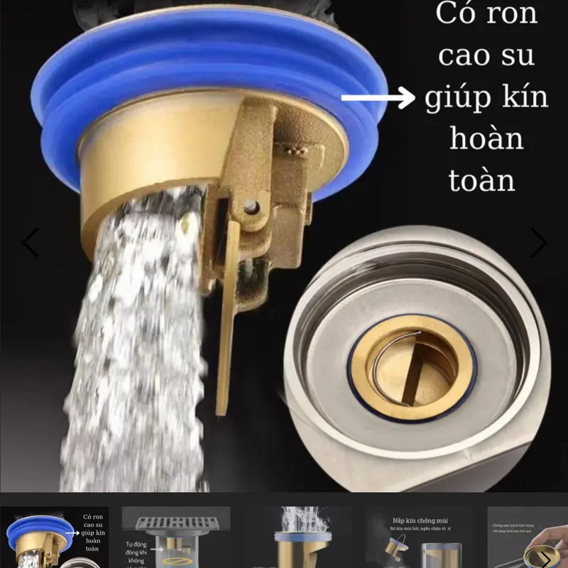 Nắp đạy cống bằng đồng, thoát nước,ngăn mùi,chống côn trùng cho sàn nhà tắm nhà bếp 5