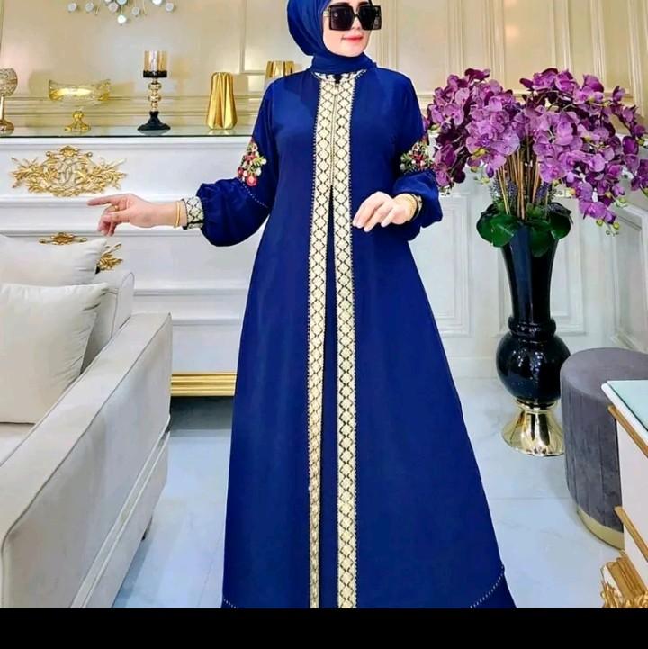 Abaya Lengan Bordir Melati 4