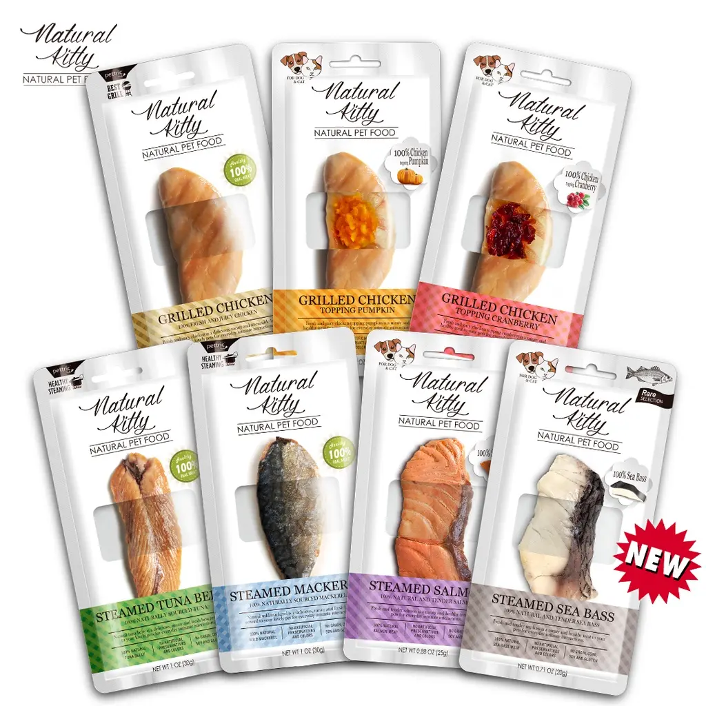 Natural Kitty Original Series, Healthy Cat/Dog Treat, 7 Meat Options (20-30g)