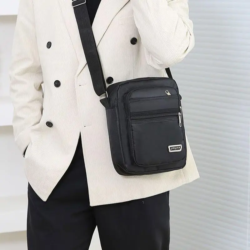 Túi Đeo Vai Nam, túi Messenger Phong Cách Thường Ngày Chất Liệu Nylon Chống Thấm Nước, Túi Bỏ Túi, Túi Đeo Chéo, Túi Tote, N6D3 4