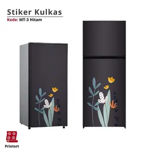 Stiker Kulkas 1 Pintu dan 2 Pintu Minimalis MT 3 Warna DARK
