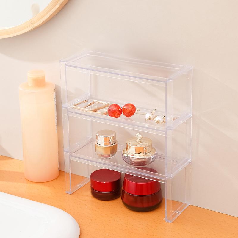 [mqs]Multifunction Clear Nail Polish Rack Cosmetic Display Stand Holder Manicure Tool Storage Organizer 2