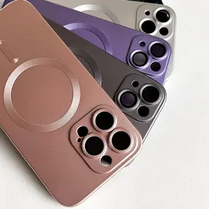 【SatSet.ind】 New! Ultra Flex Magsafe Case iP (1) - Softcase fullcover ip X Xr Xs Max 12 13 14 11 Pro Max 12 13 14 Plus casing cover Aman Full protect Magnetic Wireless Charging Support Blue Pink Ponsel Purple White Gray Black