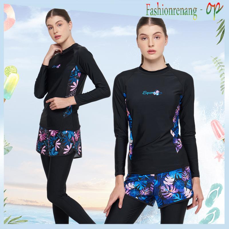 31013  Baju Renang Wanita/Baju Renang Dewasa/Baju Renang Muslim/Dua Piece Fashion Dewasa Baju Renang Lengan Panjang Pakaian Selam/Baju Renang dengan Hijab 2