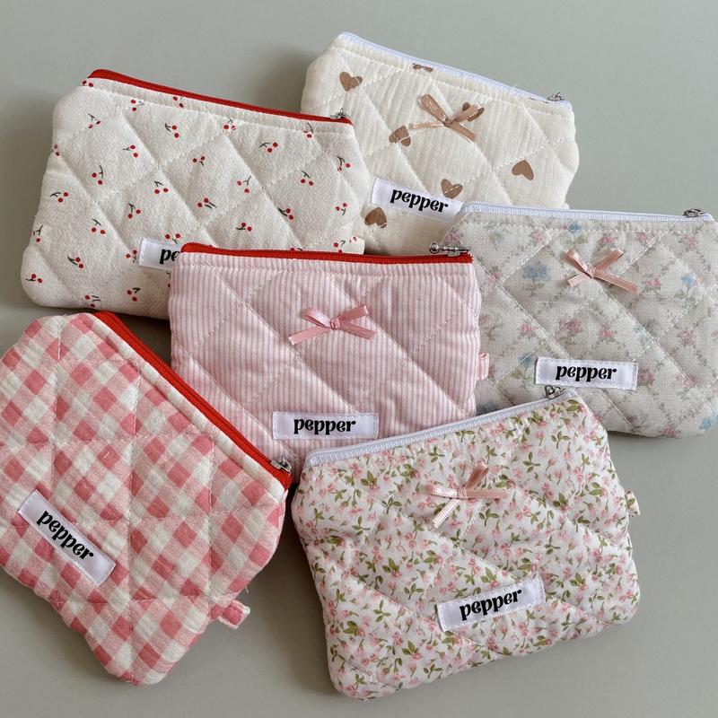 Product Introduction of Ví Vải Mini Chần Bông Dễ Thương Pepper Clothing Mini Pouch đựnġ Tiền Thẻ Mỹ Phẩm Make Up Son Chìa Khoá Đồ Cá Nhân - Ví 7