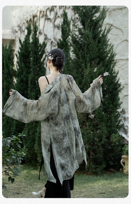 Product Introduction of New Chinese Style Han Chinese Clothing Suits Placket Long Cardigan Pants Three-Piece Suit Daily Commute Leisure Comfortable 18