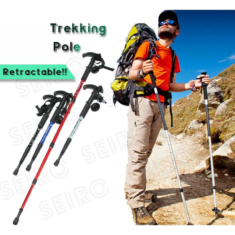 ❤Outdoor Telescopic Hiking Stick Hiking Stick Outdoor Walking Stick Aluminum Alloy Lightweight Folding Pole Mountain 2025 1