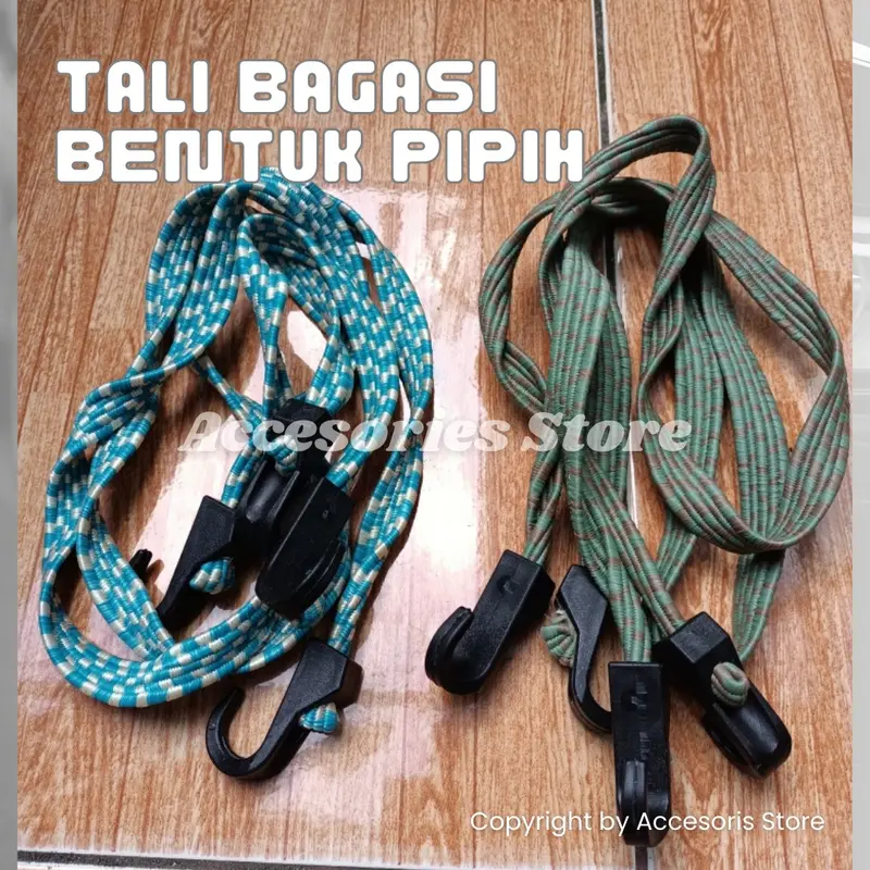 Tali Bagasi Motor Pipih Multifungsi Panjang 2 Meter/Tali Bagasi  Ikat Barang di Motor 3